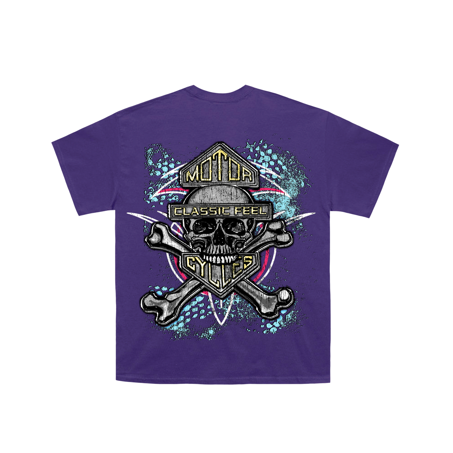 MOTO PURPLE TEE - Heavyweight T-shirt