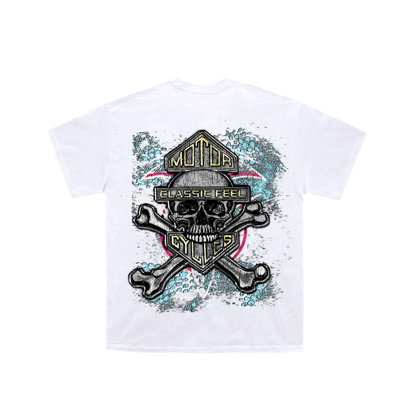 MOTO WHITE TEE - Heavyweight T-shirt