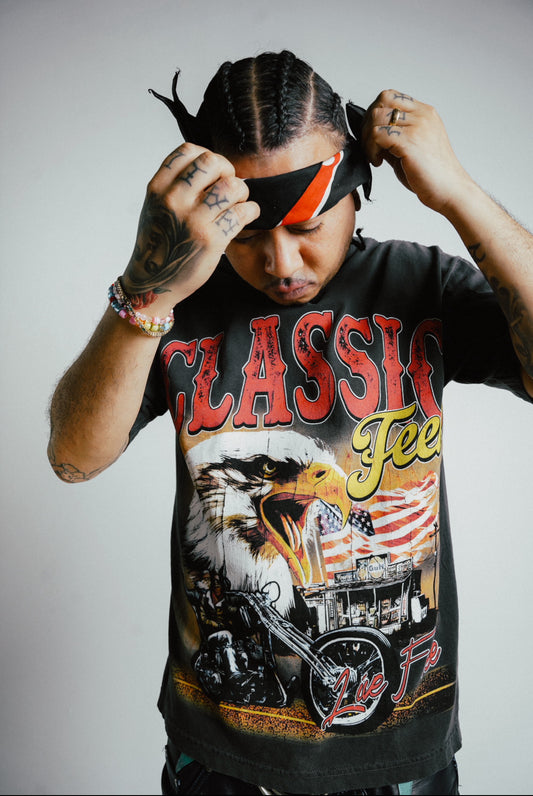 Live Free Tee(Vintage Black)