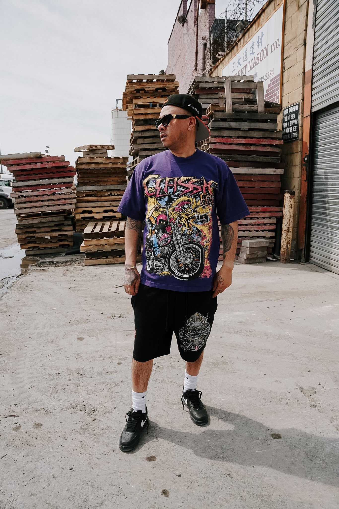 Motor Club Purple Tee