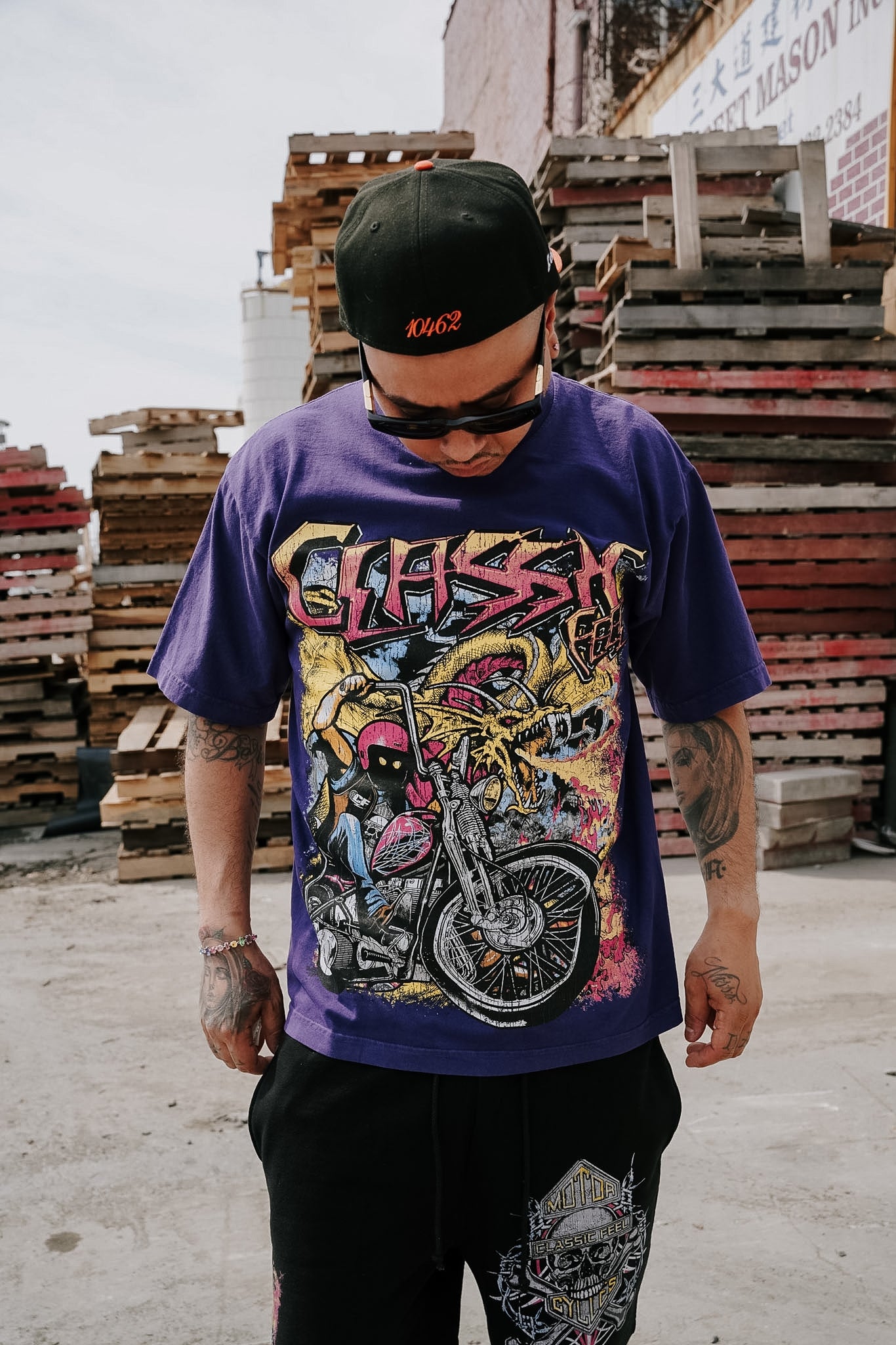 Motor Club Purple Tee