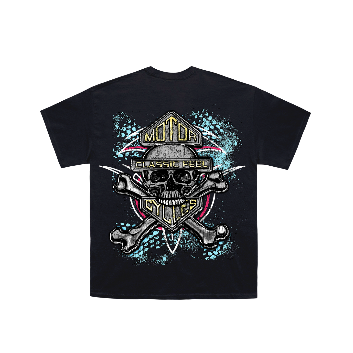 MOTO BLACK TEE - Heavyweight T-shirt