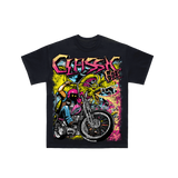 MOTO BLACK TEE - Heavyweight T-shirt