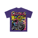 MOTO PURPLE TEE - Heavyweight T-shirt