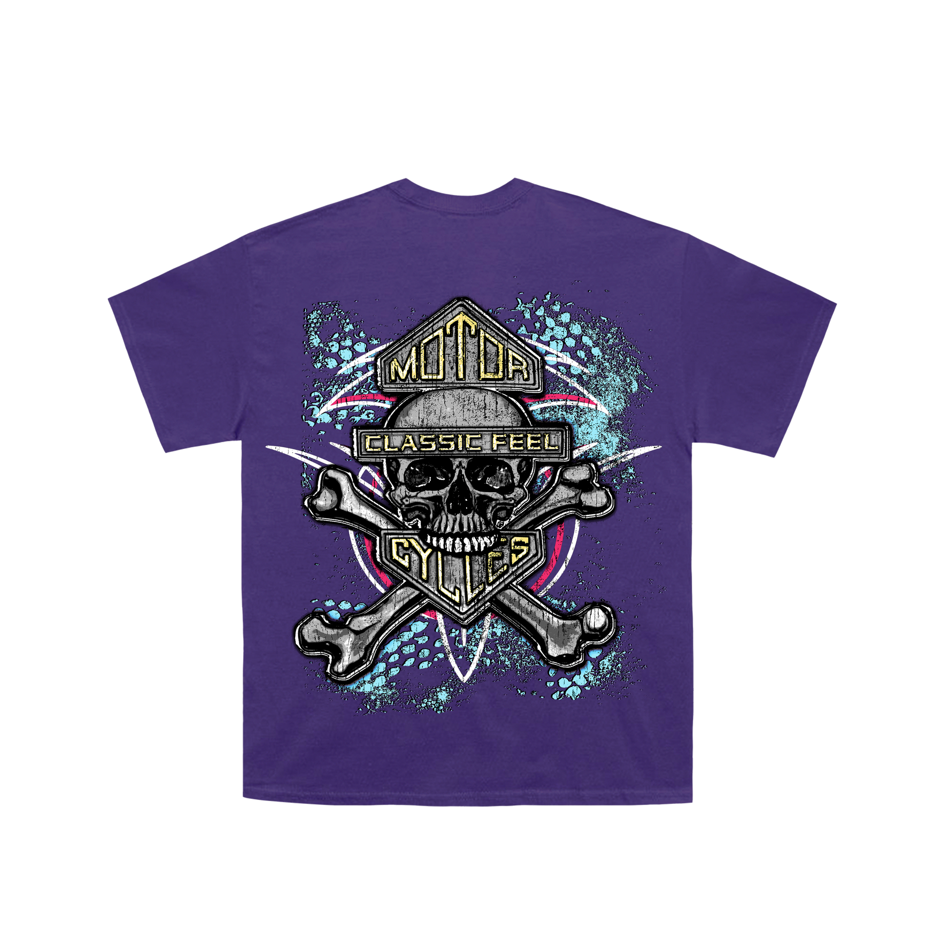 MOTO PURPLE TEE - Heavyweight T-shirt