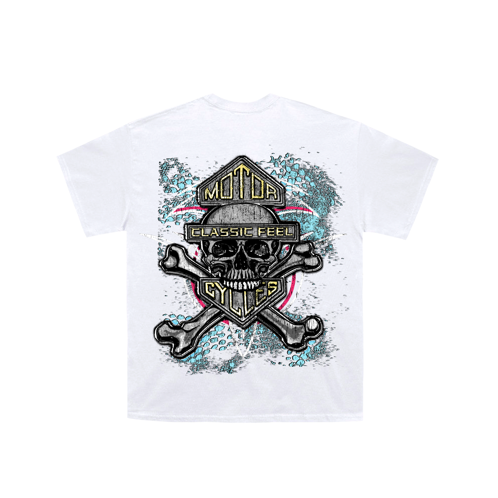 MOTO WHITE TEE - Heavyweight T-shirt